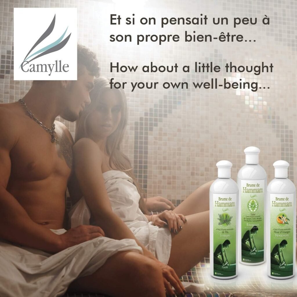 Camylle - Brume de Hammam Le Délicat - Fragrances à base dHuiles Essentielles pour Hammams, Bains de Vapeur ou Douches Hammam - Aux arômes dagrumes sur une douce tonalité de fleur doranger - 5000ml Camylle - Brume de Hammam Le Délicat - Fragrances à base dHuiles Essentielles pour Hammams, Bains de Vapeur ou Douches Hammam - Aux arômes dagrumes sur une douce tonalité de fleur doranger - 5000ml