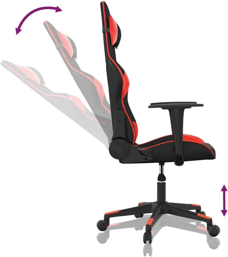 Chaise de jeu de massage Noir et rouge Similicuir