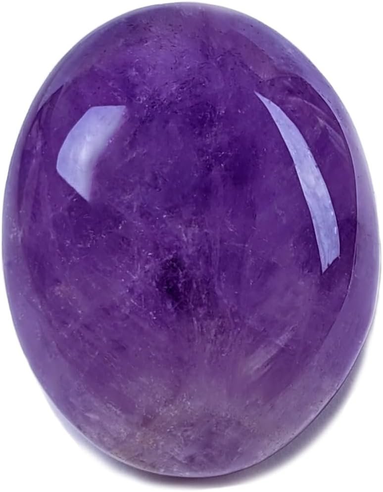 EUSICE - Améthyste Pierre Naturelle de Madagascar, Galet bien-être Anti stress, 100% artisanal  fait-main, Améthyste Haute Qualité Ethique pour Lithothérapie, Bien-être, Méditation et Yoga