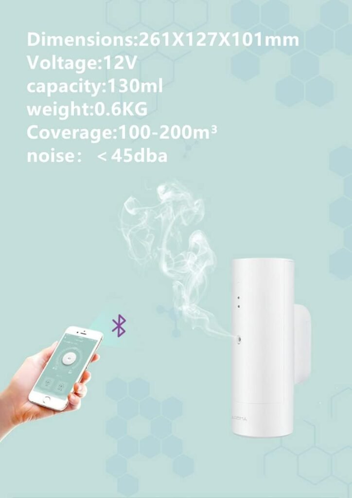 FrEshn Humidificateur dair Huile Essentielle parfumeuse Aroma Diffuseur App Contrôle Intelligent for Home Hotel Bureau Spa Aromathérapie Humidificateur(Color:Wall Mounted,Size:US)