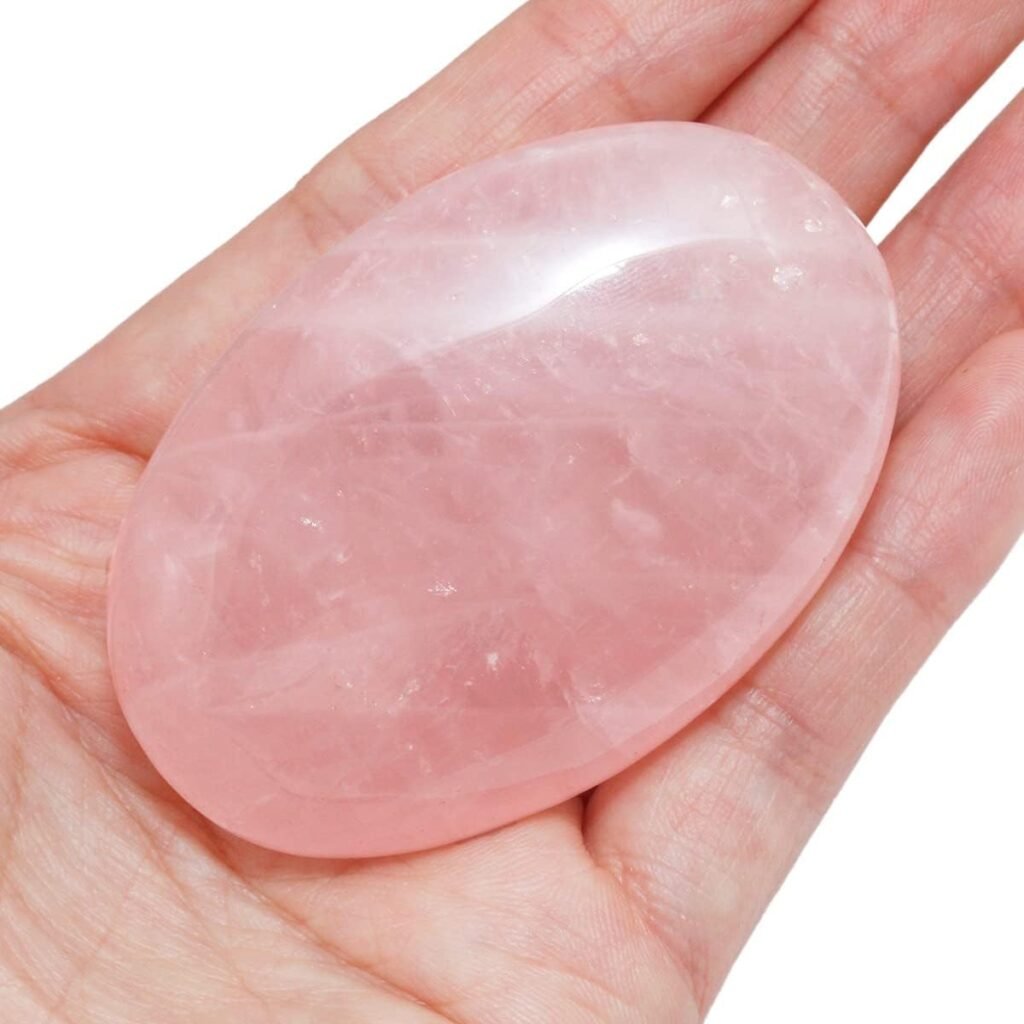 Nupuyai 6cm Quartz Rose Naturelle Polis Pierre dinquiétude de Paume pour la Thérapie, Pierre de Massage de Poche Ovale Cristal de Guérison pour la Méditation Nupuyai 6cm Quartz Rose Naturelle Polis Pierre dinquiétude de Paume pour la Thérapie, Pierre de Massage de Poche Ovale Cristal de Guérison pour la Méditation