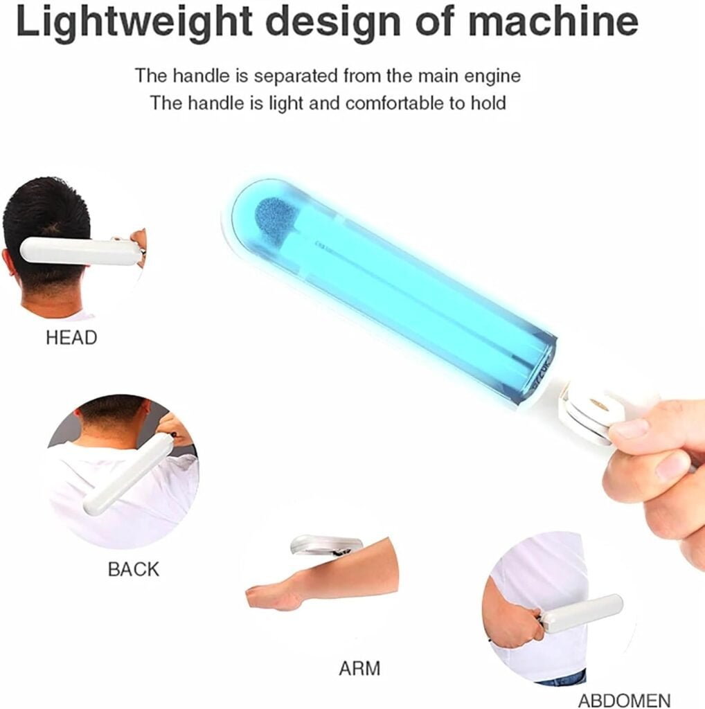 POCDOKYZ Lampe De Photothérapie UVB 311NM, Lampe UVB pour La Peau, Zone Dirradiation : 48 C㎡ + Rotation Multi-Angle + Lunettes + Durée Dutilisation 1000 H,White POCDOKYZ Lampe De Photothérapie UVB 311NM, Lampe UVB pour La Peau, Zone Dirradiation : 48 C㎡ + Rotation Multi-Angle + Lunettes + Durée Dutilisation 1000 H,White