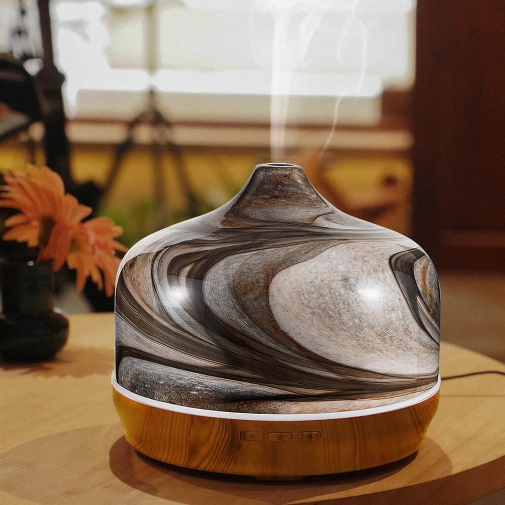 Porseme Difusor de Aroma de 500ml,Difusor de Vidrio Soplado Para Aceites Esenciales, Humidificador Grande Ultrasónico Cool Mist Quiet,7 Colores LED Para el Hogar Dura 15-21 Horas (Desierto Profundo) Porseme Difusor de Aroma de 500ml,Difusor de Vidrio Soplado Para Aceites Esenciales, Humidificador Grande Ultrasónico Cool Mist Quiet,7 Colores LED Para el Hogar Dura 15-21 Horas (Desierto Profundo)