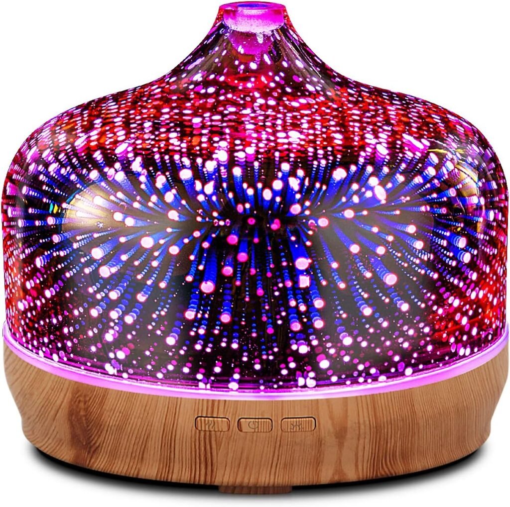 Porseme Difusor de Aroma de 500ml,Difusor de Vidrio Soplado Para Aceites Esenciales, Humidificador Grande Ultrasónico Cool Mist Quiet,7 Colores LED Para el Hogar Dura 15-21 Horas (Desierto Profundo) Porseme Difusor de Aroma de 500ml,Difusor de Vidrio Soplado Para Aceites Esenciales, Humidificador Grande Ultrasónico Cool Mist Quiet,7 Colores LED Para el Hogar Dura 15-21 Horas (Desierto Profundo)