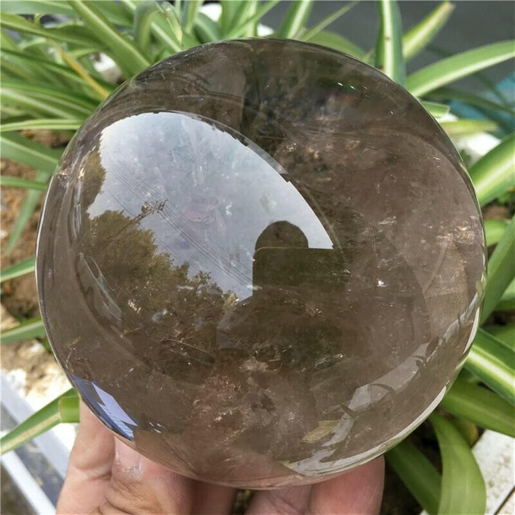 VITINNO Boule de Cristal de sphère de Quartz fumé Naturel de 100mm Reiki approprié aux Pierres décoratives à la Maison à la Maison VITINNO Boule de Cristal de sphère de Quartz fumé Naturel de 100mm Reiki approprié aux Pierres décoratives à la Maison à la Maison